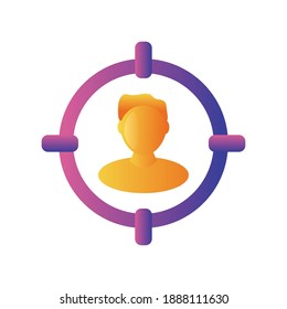 digital marketing people strategy icon vector illustration