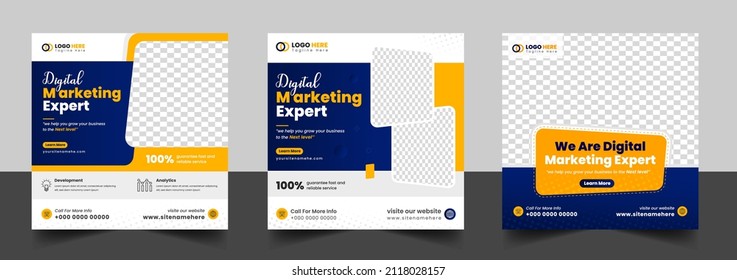 digital marketing post banner, digital marketing social media post banner. business marketing post banner. digital marketing banner. 