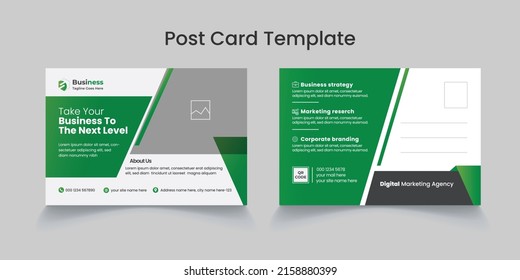 Digital marketing post card design template 

