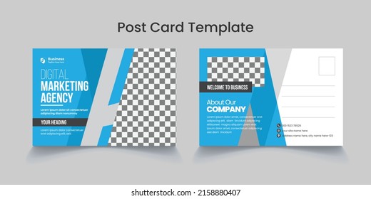 Digital marketing post card design template 

