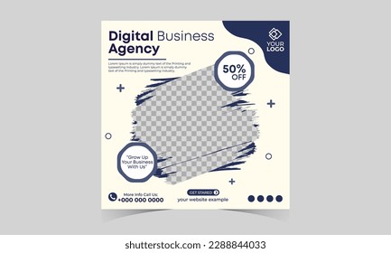 Digital marketing post Template. corporate business marketing post. Creative Idea Digital Marketing Agency Template. Social Media Square Posts and Digital marketing agency post banner