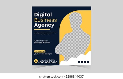 Digital marketing post Template. corporate business marketing post. Creative Idea Digital Marketing Agency Template. Social Media Square Posts and Digital marketing agency post banner