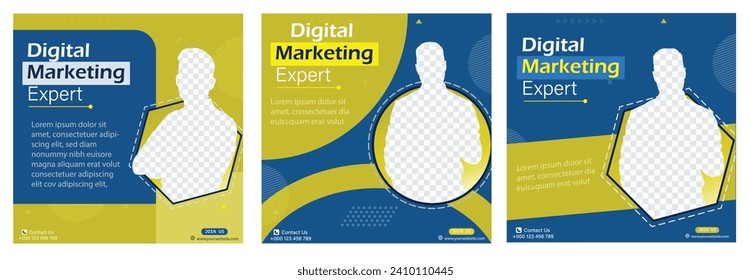 	
Digital Marketing post template design Vector format