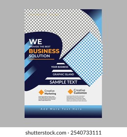 Modelo de pôster de marketing digital elegantes elementos de negócios