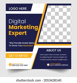 Digital marketing promotion banner for social media Instagram post banner template or square  Premium Vector design 
