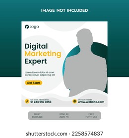 Digital Marketing Promotion Instagram Social Media Banner Template