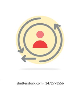 Digital, Marketing, Remarketing Abstract Circle Background Flat color Icon