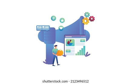 vector de investigación de marketing digital