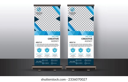 Digital Marketing rollup banner Template. business agency for digital marketing. corporate Business rollup Template Design.