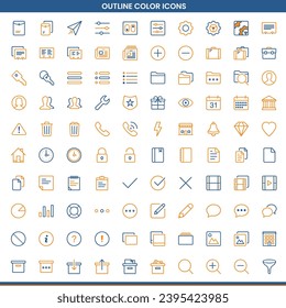 Digital marketing and sales flat icons set vector illustration. Abstract symbols of financial growth, business simple design for mobile and web apps.