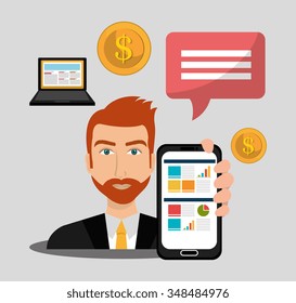 Digital marketing and sales graphic design, vector illustration 