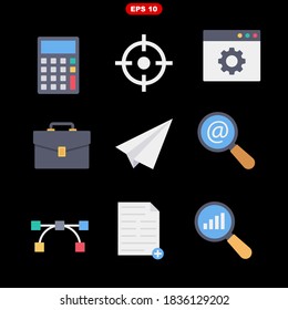 icono de ilustración vectorial de conjunto de marketing digital