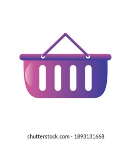 digital marketing shopping basket commerce strategy vector illustration
