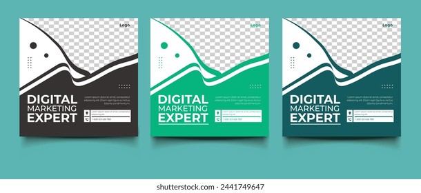 Digital marketing social media ads banner poster template
