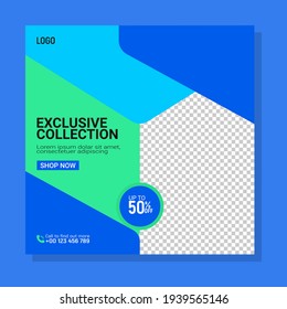 Digital Marketing Social Media Banner Post Template, Social Media Post Banner Design, Square Flyer Template with Editable web Banner Design.