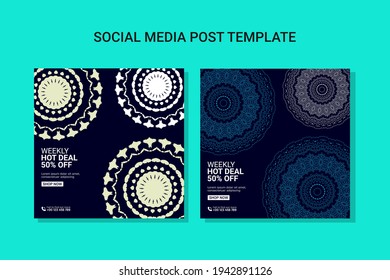 Digital Marketing Social Media Banner Post Template, Social Media Post Banner Design, Square Flyer Template with Editable web Banner Design.