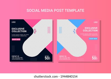 Digital Marketing Social Media Banner Post Template, Social Media Post Banner Design, Square Flyer Template with Editable web Banner Design.