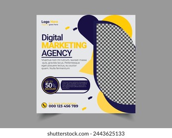 Digital marketing Social media banner design vector illustration