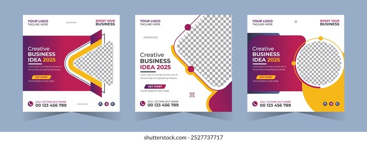 Digital marketing social media corporate business idea web banner or instagram post template