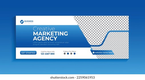 Digital marketing social media cover web banner template