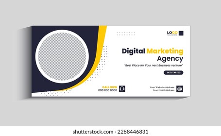 Digital marketing Social media cover and web banner template
