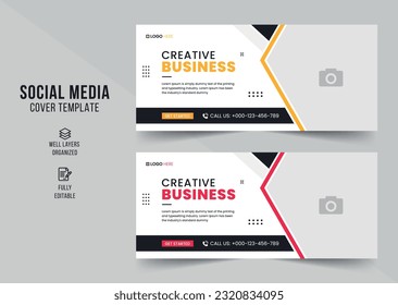 Digital marketing social media cover photo template. digital marketing web banner. business marketing social media cover. Social Media Cover Design. Editable web Banner Template. web banner