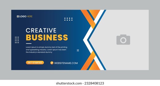 Digital marketing social media cover template, Creative  business cover design