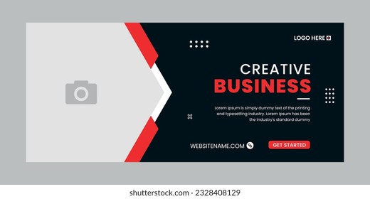 Digital marketing social media cover template, Creative  business cover design