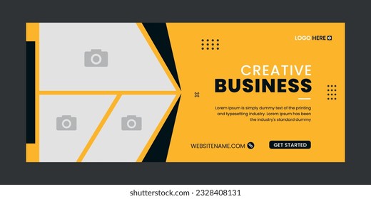 Digital marketing social media cover template, Creative  business cover design