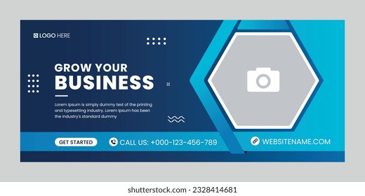 Digital marketing social media cover banner template, Creative business cover and banner vector desing, Cover vector