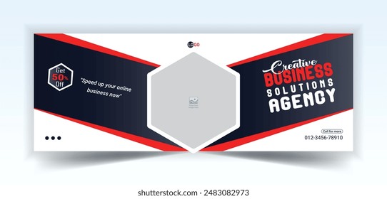 Digital marketing social media cover web banner template