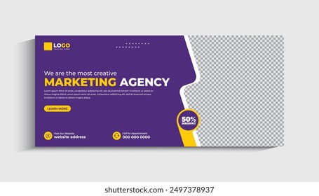 Digital Marketing social media cover banner post template