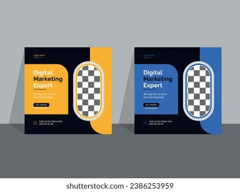 digital marketing social media and facebook post template design,