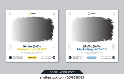 Digital Marketing Social Media And Instagram Post Template Banner