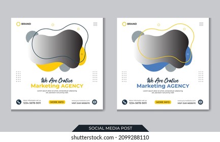 Digital marketing social media and instagram post template banner