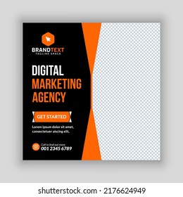 	
Digital marketing social media and instagram post design template