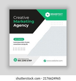 	
Digital marketing social media and instagram post design template