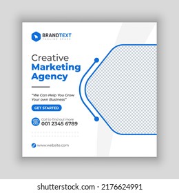 	
Digital marketing social media and instagram post design template