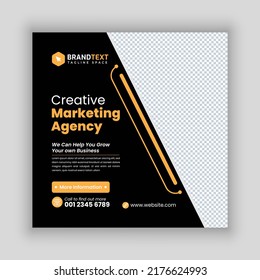 	
Digital marketing social media and instagram post design template