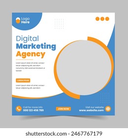 digital marketing social media and instagram post template banner