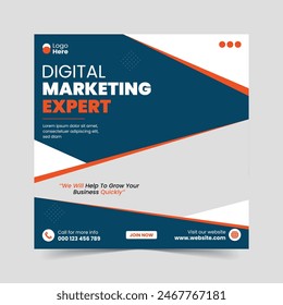 digital marketing social media and instagram post template banner