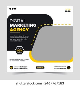 digital marketing social media and instagram post template banner