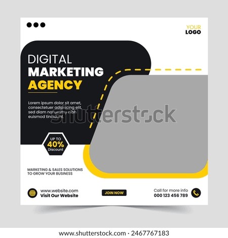 digital marketing social media and instagram post template banner