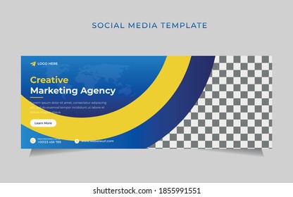 Digital marketing social media post banner template