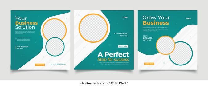 Digital Marketing Social Media Post Template, Digital marketing agency, Square Flyer Template, Editable web Banner Post Template.