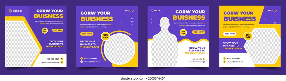 Digital Marketing Social Media Post banner Template, social media post banner design template. business marketing post. Digital marketing agency post banner, Digital marketing expert banner.