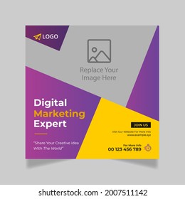 Digital Marketing Social Media Post Template