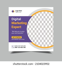 Digital marketing social media post design