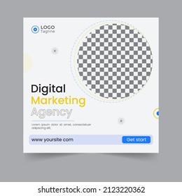 Digital marketing social media post business banner for social media post, business banner template geometric shape design for attractive abstract elements post background space for web banner