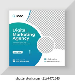 Digital marketing social media post design template